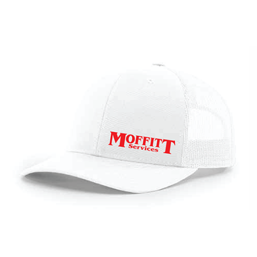 Moffitt Services White Outdoor Cap OC771 Trucker Cap