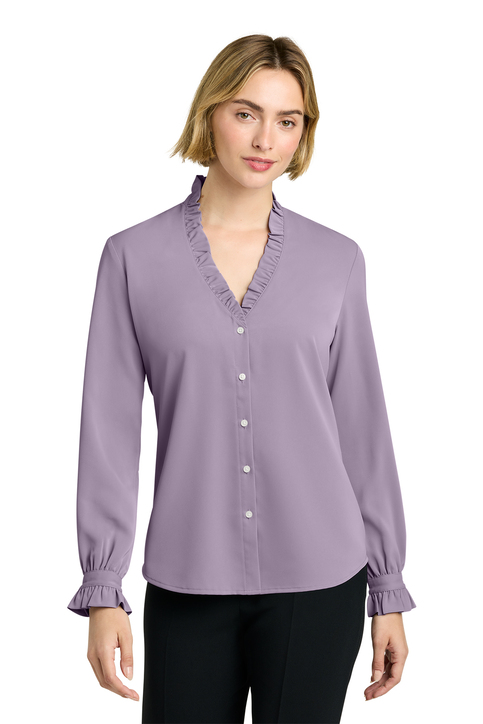 Brooks Brothers Women’s Long Sleeve Ruffle Collar Blouse