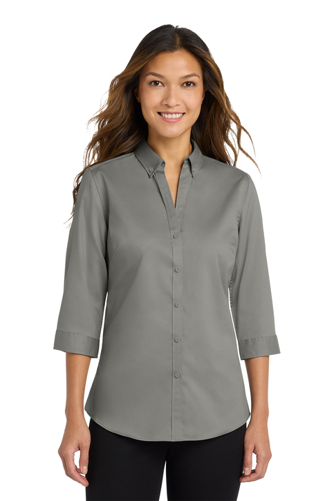 Port Authority Women's 3/4-Sleeve Twill Shirt