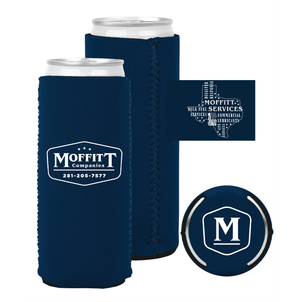 Moffitt Companies 2025 Slim Navy Koozie