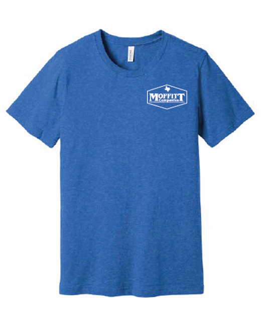Moffitt Companies Shield Logo, Royal Blue, Next Level Unisex CVC T-Shirt