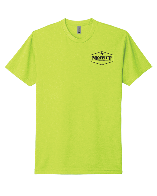 Moffitt Services Neon Yellow Next Level Unisex CVC T-Shirt
