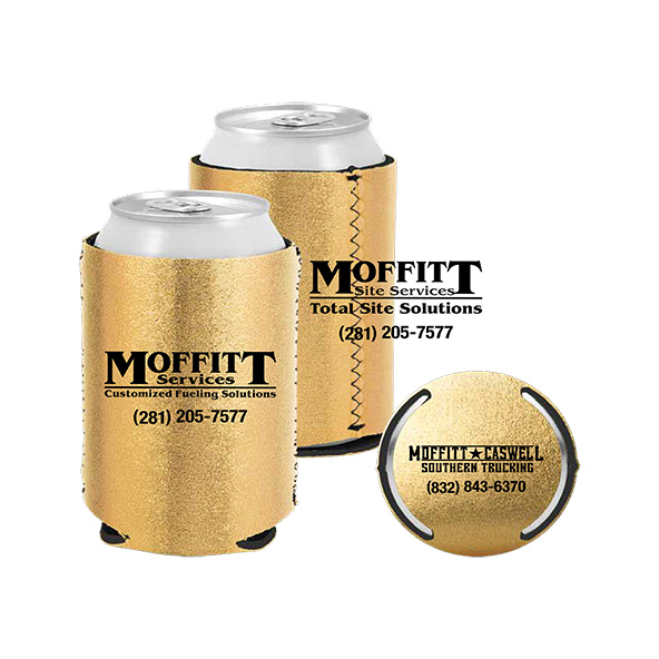 Moffitt Services Metallic Gold Koozie