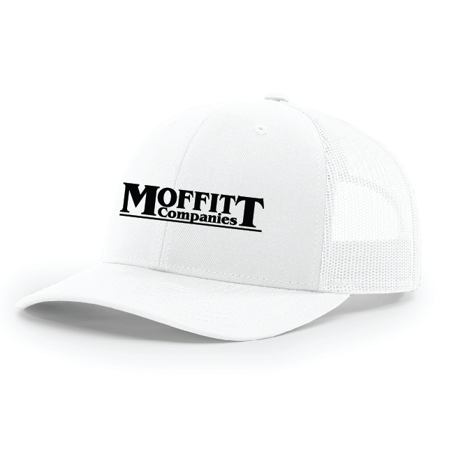 Moffitt Companies Solid White Richardson 112 Front Embroidered Cap