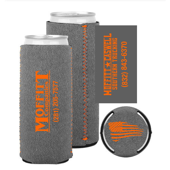 Moffitt Companies - Moffitt Caswell Grey Suede Slim Can Koozie